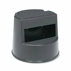 Black Rolling Step Stool