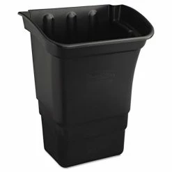 Optional Utility Cart Refuse/Utility Bin, Rectangular, 8 Gal, Black