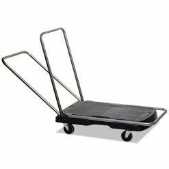 Utility-Duty Home/Office Cart, 250 Lb Capacity, 20.5 X 32.5, Platform, Black