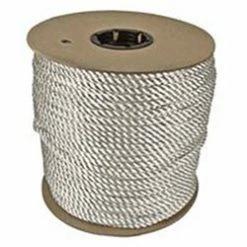Twisted Nylon Ropes, 1/4 In X 600 Ft, Nylon, White