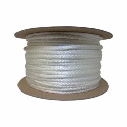 Solid Braid Ropes, 1/4 In X 500 Ft, Nylon (Polyamide), White