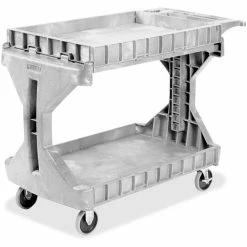 Gray Utility Cart, Foam Plastic, 400 Lb. Capacity, 24" X 45" X 35"