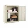 Assembled 42" High Storage Cabinet, W/Adjustable Shelves, 36w X 18d, Putty