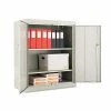 Assembled 42" High Storage Cabinet, W/Adjustable Shelves, 36w X 18d, Light Gray