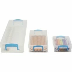 Storage Box Set, 3 Boxes, 4-1/2"Wx14-1/4"Lx2-1/10"H, Clear -Luigi Bormioli shop AVT38714 5