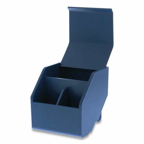 Konnect Desktop Organizer Storage Bin, Short, 3.4" X 3.5" X 3.5", Blue 2 Konnect Desktop Organizer Storage Bin, Short, 3.4" X 3.5" X 3.5", Blue - Image 2
