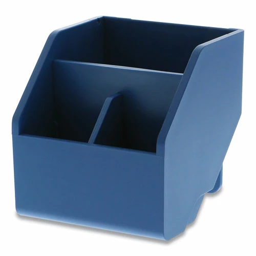 Konnect Desktop Organizer Storage Bin, Short, 3.4" X 3.5" X 3.5", Blue 3 Konnect Desktop Organizer Storage Bin, Short, 3.4" X 3.5" X 3.5", Blue - Image 3
