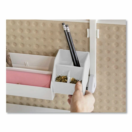 Konnect Desktop Organizer Storage Bin, Short, 3.4" X 3.5" X 3.5", White 3 Konnect Desktop Organizer Storage Bin, Short, 3.4" X 3.5" X 3.5", White - Image 3