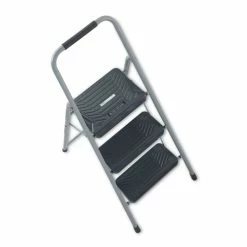 Black And Decker Steel Step Stool, 3-Step, 200 Lb Capacity, Gray -Luigi Bormioli shop DADBXL436003 2