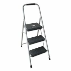 Black And Decker Steel Step Stool, 3-Step, 200 Lb Capacity, Gray -Luigi Bormioli shop DADBXL436003 4