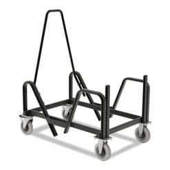 Motivate Seating Cart High-Density Stacking Chairs, 21.38w X 34.25d X 36.63h, Black