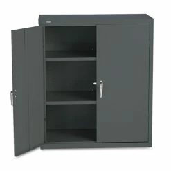 Assembled Storage Cabinet, 36w X 18 1/8d X 41 3/4h, Charcoal