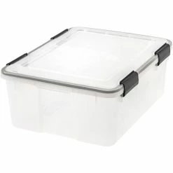 Storage Tote, 30 Quart, 19-7/10"X16"X7-9/10" , Cl