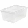 Storage Box, Snap-Tight Lid, 17-Quart, Clear
