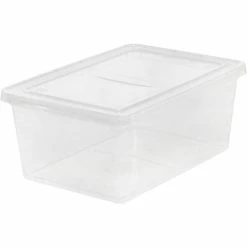 Storage Box, Snap-Tight Lid, 17-Quart, Clear