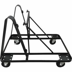 Mobile Dolly For 10 Stacking 4-Leg Chairs, Steel, Black