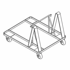 Mobile Dolly For 10 Stacking 4-Leg Chairs, Steel, Black -Luigi Bormioli shop LLR99968 2