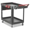 Heavy Duty Adaptable Utility Cart, 2 Shelves, 25.2w X 51.5d X 36h, Black