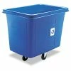 Recycling Cube Truck, Rectangular, Polyethylene, 500 Lb Capacity, Blue