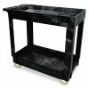 Service/Utility Cart, Two-Shelf, 34.13w X 17.38d X 32.38h, Black