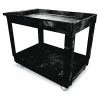 Service/Utility Cart, Two-Shelf, 24w X 40d X 31.25h, Black