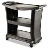 Executive Service Cart, Three-Shelf, 20.33w X 38.9d X 38.9 H, Black