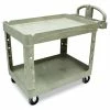 Heavy Duty 2 Shelf Utility Cart, Structural Foam, 26w X 45d X 33h, Beige