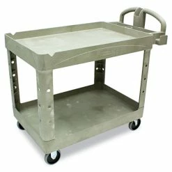 Heavy Duty 2 Shelf Utility Cart, Structural Foam, 26w X 45d X 33h, Beige