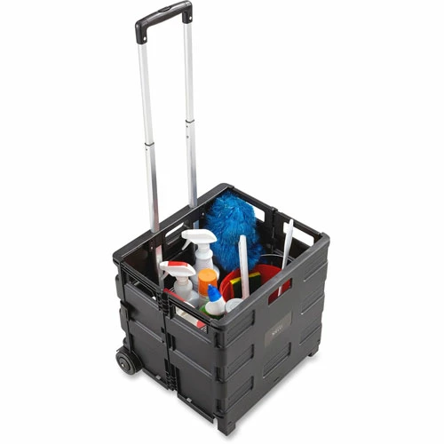 1.2 Cu. Ft. Capacity Stow Away® Crate, 16 1/2w X 3 1/2d X 18h, Black 1 1.2 Cu. Ft. Capacity Stow Away® Crate, 16 1/2w X 3 1/2d X 18h, Black