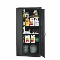 Standard Storage Cabinet, 72"-High, 36" X 18", Black