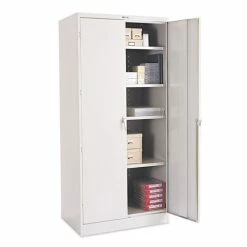 Locking Storage Cabinet, 78"-High, 36" X 24", Gray